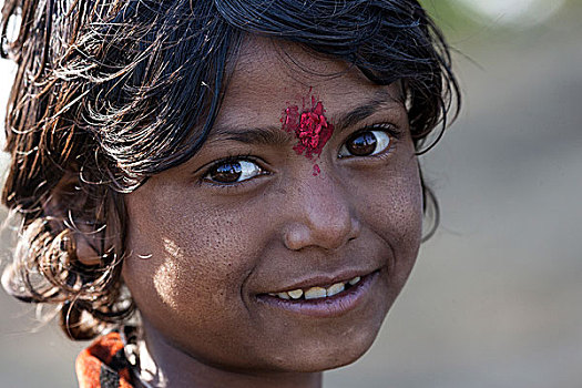 尼泊尔人,女孩,头像,尼泊尔,亚洲