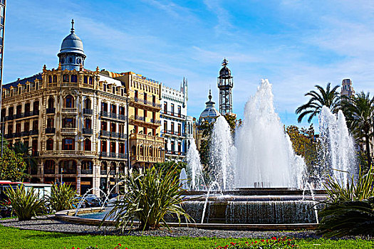 瓦伦西亚,市政厅,广场,建筑,西班牙