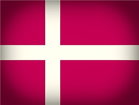 复古,看,旗帜,丹麦