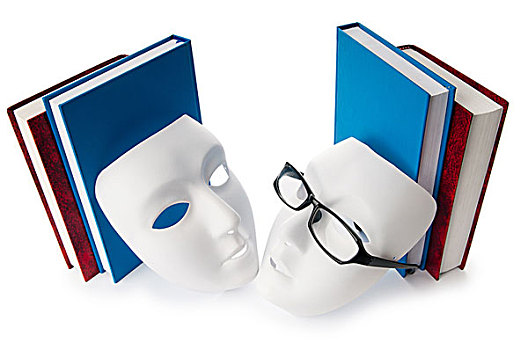 读,概念,面具,书本,眼镜