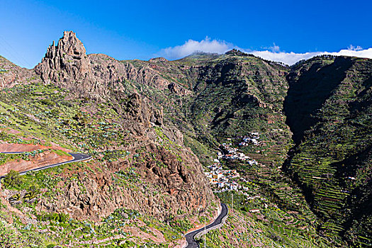 平台,陡峭,大帝谷,加纳利群岛,西班牙