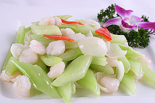 西芹百合炒虾仁
