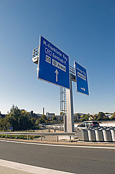 高速公路,桥,建筑,标识,方向,慕尼黑,巴伐利亚,德国,欧洲
