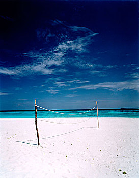 马尔代夫,环礁,排球网,海豚