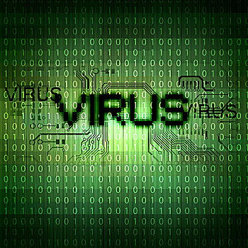 电脑病毒,发现,象征,插画,文字,病毒