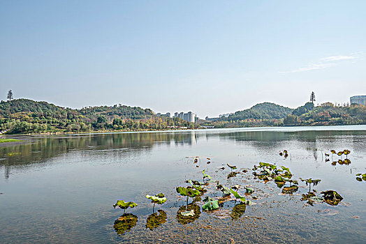 长沙麓谷尖山湖风光