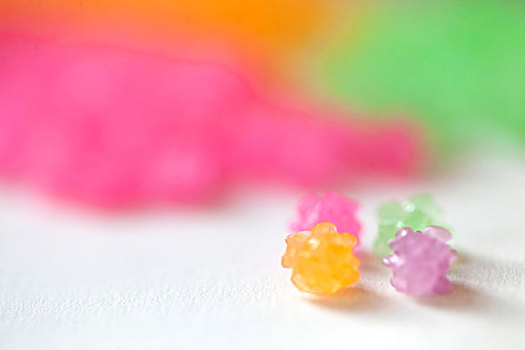 颜色鲜艳的彩色糖果