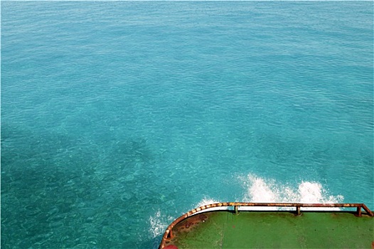加勒比,蓝绿色,海水,彩色,船,风景
