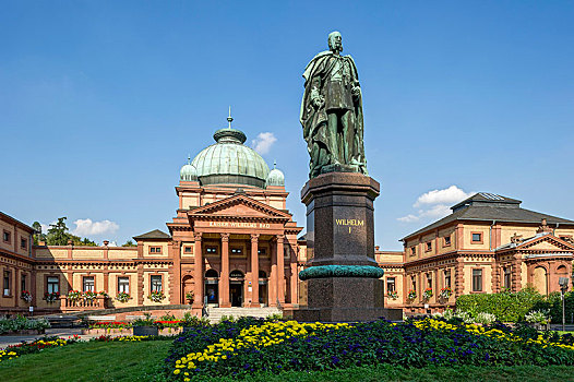雕塑,青铜,纪念建筑,水疗,花园,巴特洪堡,黑森州,德国,欧洲