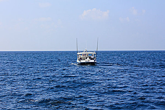 马尔代夫的蓝色大海
