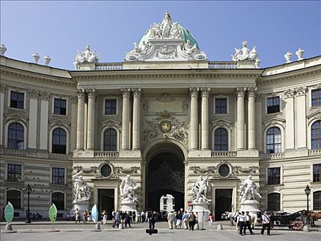 翼,米歇尔广场,霍夫堡皇宫,维也纳,奥地利,欧洲
