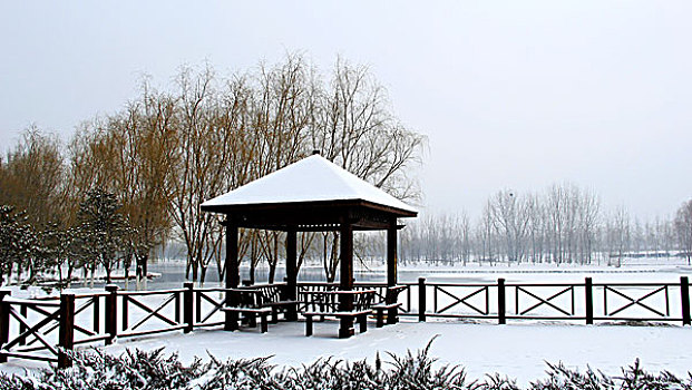 良乡小清河雪景