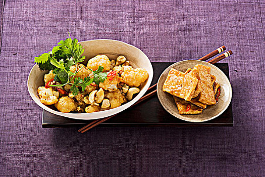 花椰菜,咖哩,豆腐