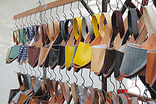 特色,米诺卡岛,凉鞋,轮胎,橡胶,市场,新生,西班牙,欧洲