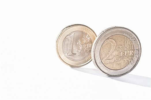 欧元硬币,上方,白人