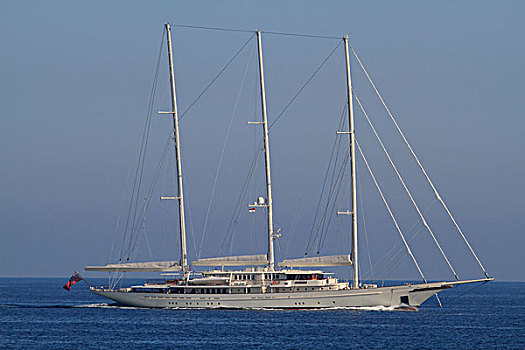 雅典娜,航行,游艇,建造,皇家,船厂,2004年,里维埃拉,法国,欧洲