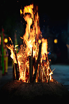 篝火,晚会,火炬,火把,火焰,柴火,少数民族,湘西,烧烤
