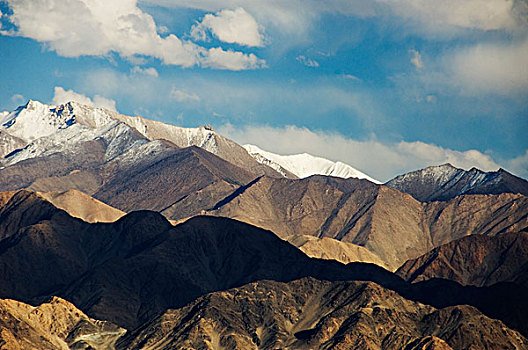 全景,山脉,喜马拉雅山,查谟-克什米尔邦,印度