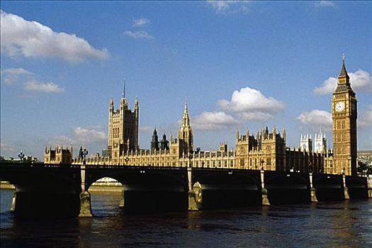 议会,后面,桥,伦敦,英格兰