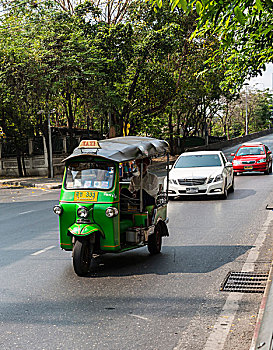 嘟嘟车,交通,曼谷,泰国,亚洲