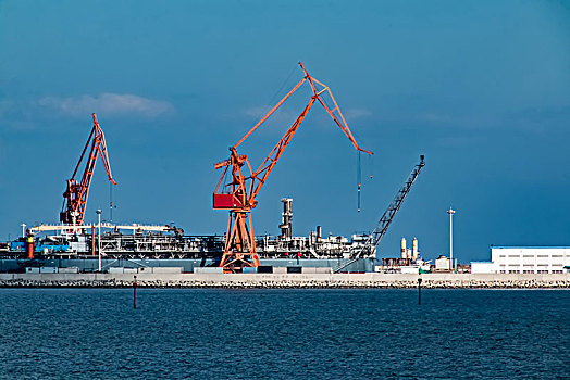 河北省秦皇岛市山海关工业码头建筑景观