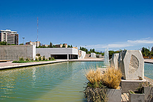 水塘,城市公园,门多萨,阿根廷
