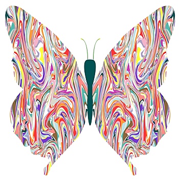 蝴蝶,抽象,彩色