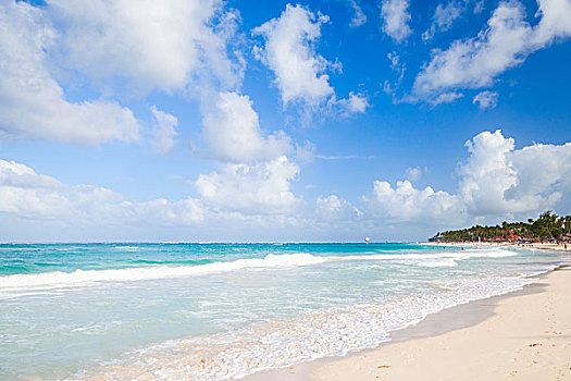 沿岸,加勒比,沙滩,大西洋,海洋,多米尼加,蓬塔卡纳