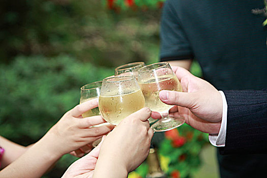 人,饮料,香槟,庆贺,婚礼