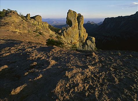 岩石,悬崖,上面,科阿韦拉州,墨西哥