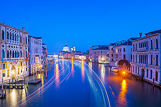 光影,运河,黄昏,光亮,行礼,教堂,远景,威尼斯,威尼托,意大利