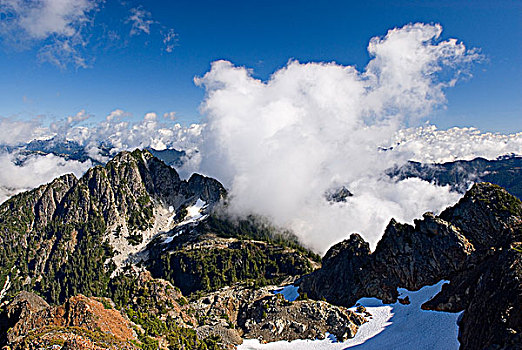 攀升,汉诺威,风景,顶峰,不伦瑞克,海岸,山峦,不列颠哥伦比亚省,加拿大