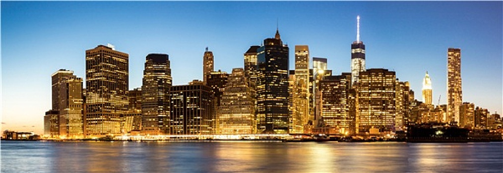 全景,纽约,曼哈顿,天际线