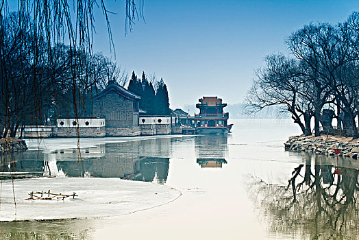 北京颐和园界湖码头