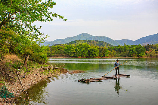上林湖,湖水,风光,船,渔民,水,生态