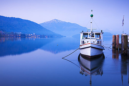 游船,湖,瑞士