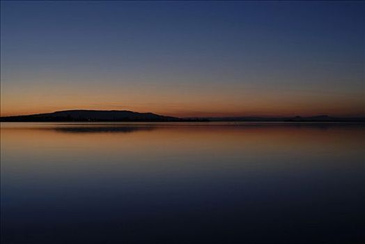 日落,康士坦茨湖,德国南部,欧洲