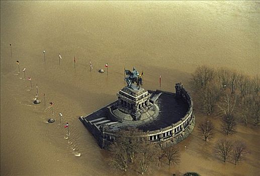 洪水,灾难,德国,角,潮水,科布伦茨,莱茵兰普法尔茨州