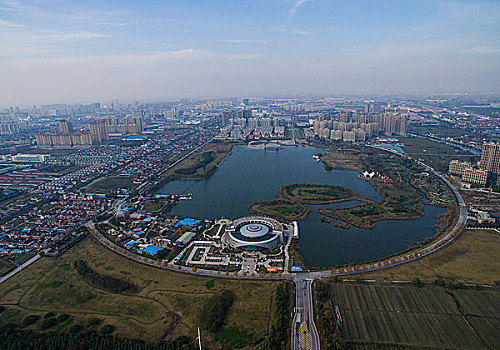 江苏南通,天空放晴,宜居新城风光美