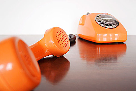 橙色,电话