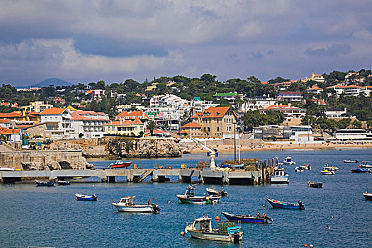 渔船,停泊,港口,卡斯卡伊斯,葡萄牙