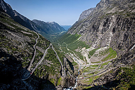 蜿蜒,山路,道路,小路,靠近,西部,挪威,欧洲