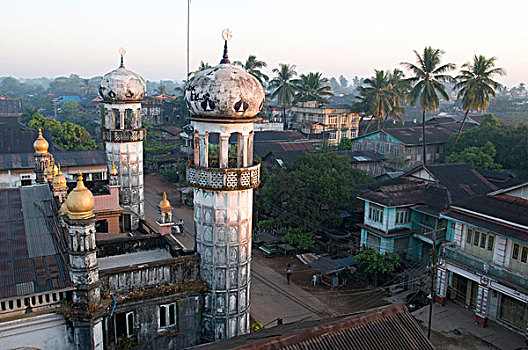 缅甸,巴格,屋顶,尖塔