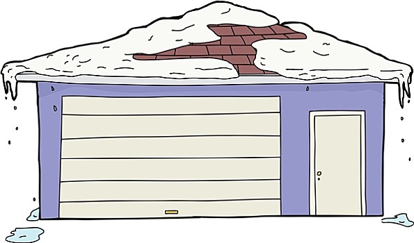 隔绝,车库,门,雪