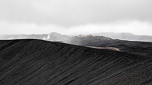 火山岩,火山口,冰岛