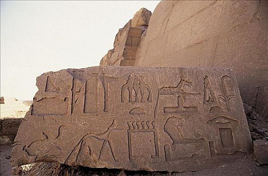 石头,象形文字,街道,吉萨,埃及,非洲,世界遗产