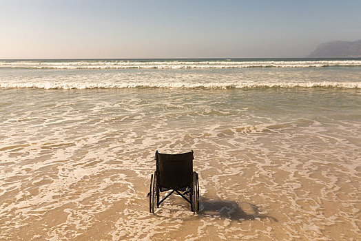 轮椅,海岸,海滩