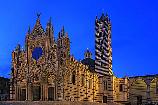 意大利,托斯卡纳,锡耶纳,广场,中央教堂,圣母升天教堂,文化遗产