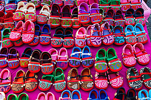 泰国,清迈,步行街,星期日,市场,鞋
