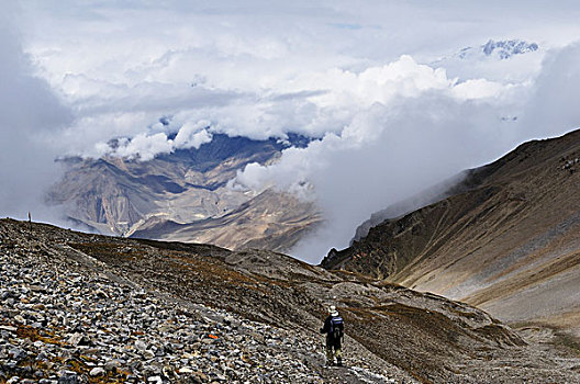 远足者,安娜普纳,保护区,尼泊尔